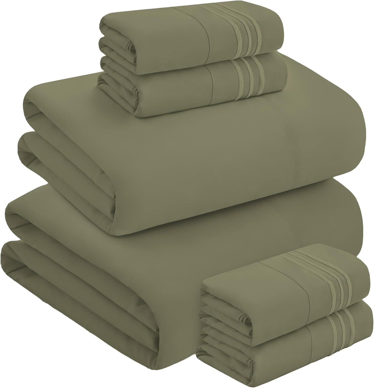 MocassiLuxuryBedding Mocassi Luxury 6-Piece Sheet Set, Ultra Soft 1800 Hotel Quality Microfiber Sheet Set, Fits Mattresses Up to 18 to 24 I…