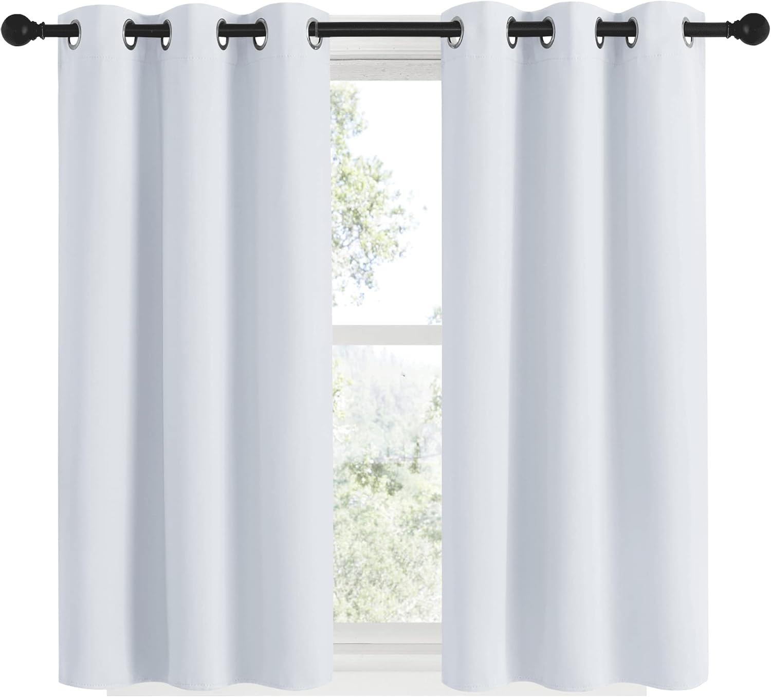 NICETOWN Room Darkening Draperies Curtain Panels 48 inches Long, Window Treatment Thermal Insulated Grommet Room Darkening…