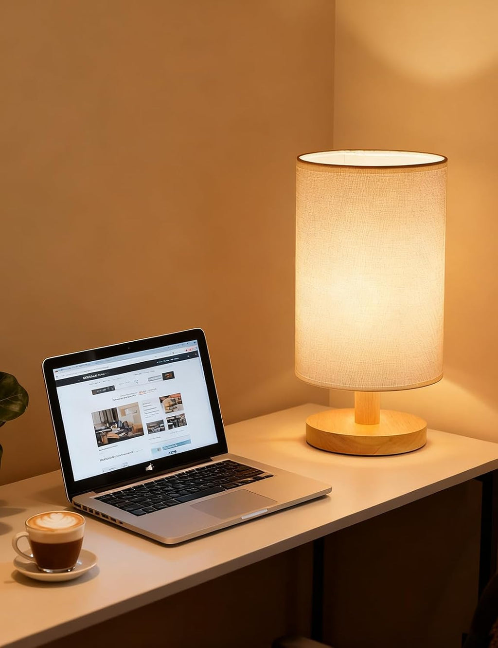 Table Lamp Set of 2, Bedside Lamp Nightstand Lamp, 3000K Warm Light Desk Lamp, USB Powered LED Reading Lamp, Boho Vintage Small Lamp for…
