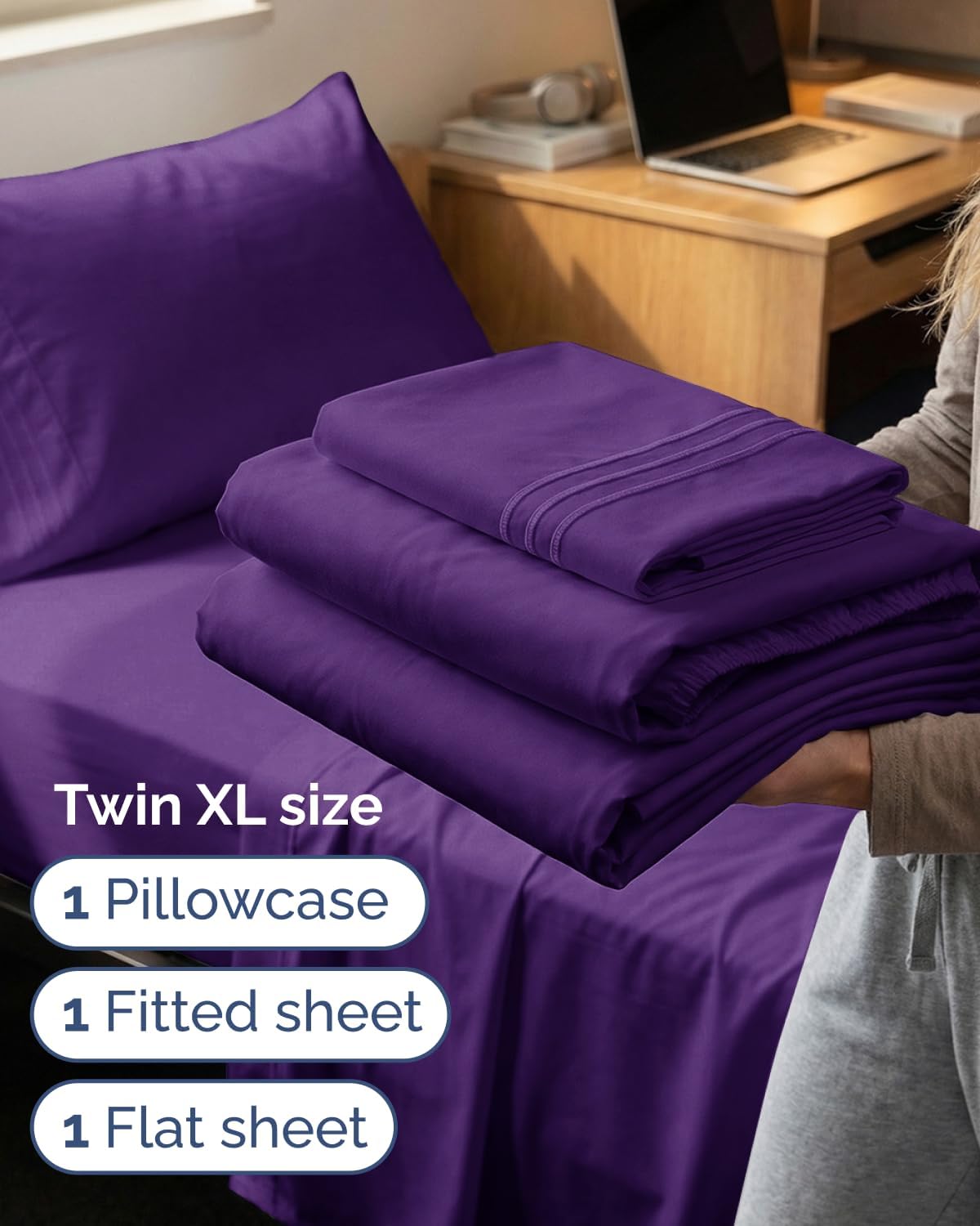 Twin XL Size 3 Piece Sheet Set - Comfy Breathable & Cooling Sheets - Hotel Luxury Bed Sheets for Women & Men - Deep Pockets, Easy-Fit…