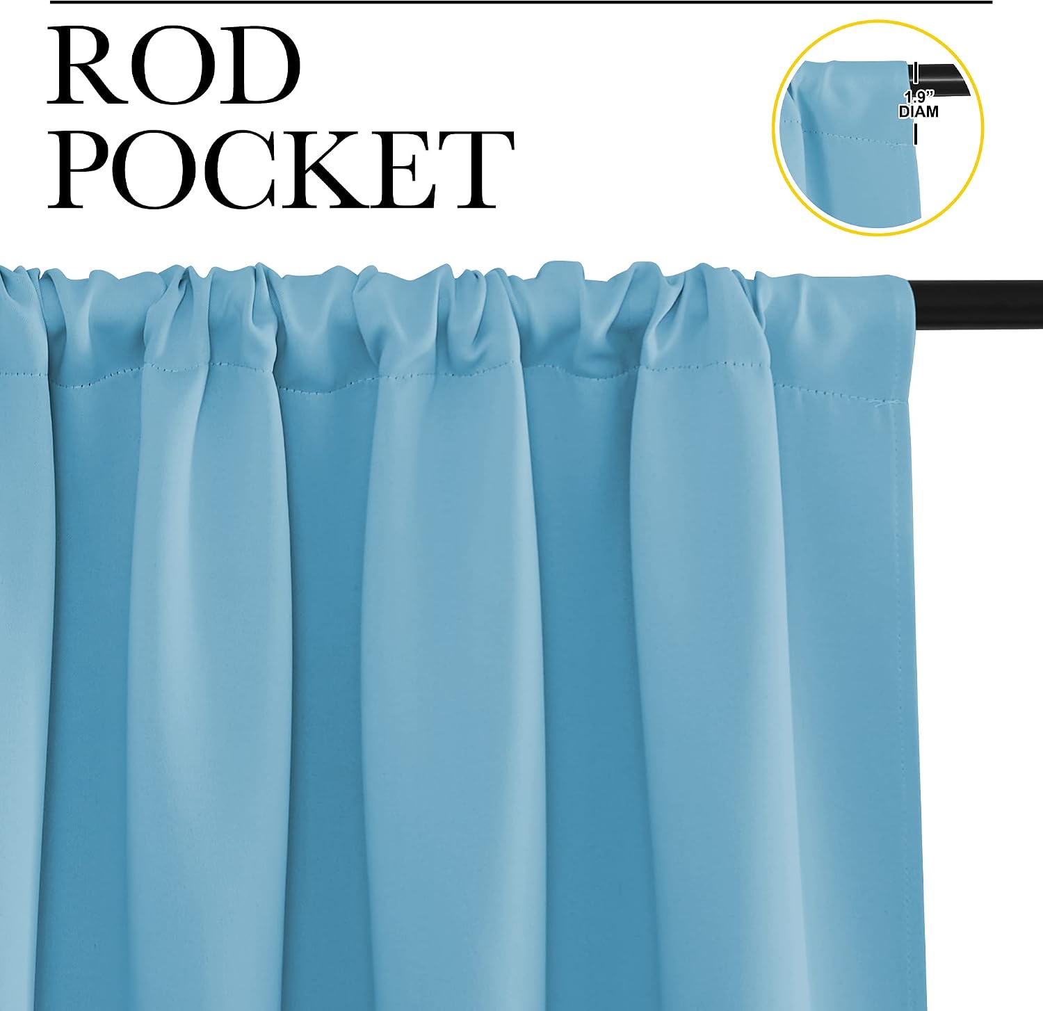 NICETOWN Blackout Curtains Window Draperies - Window Treatment Thermal Insulated Solid Room Darkening Drapes for Bedroom (Teal Blue, Set…