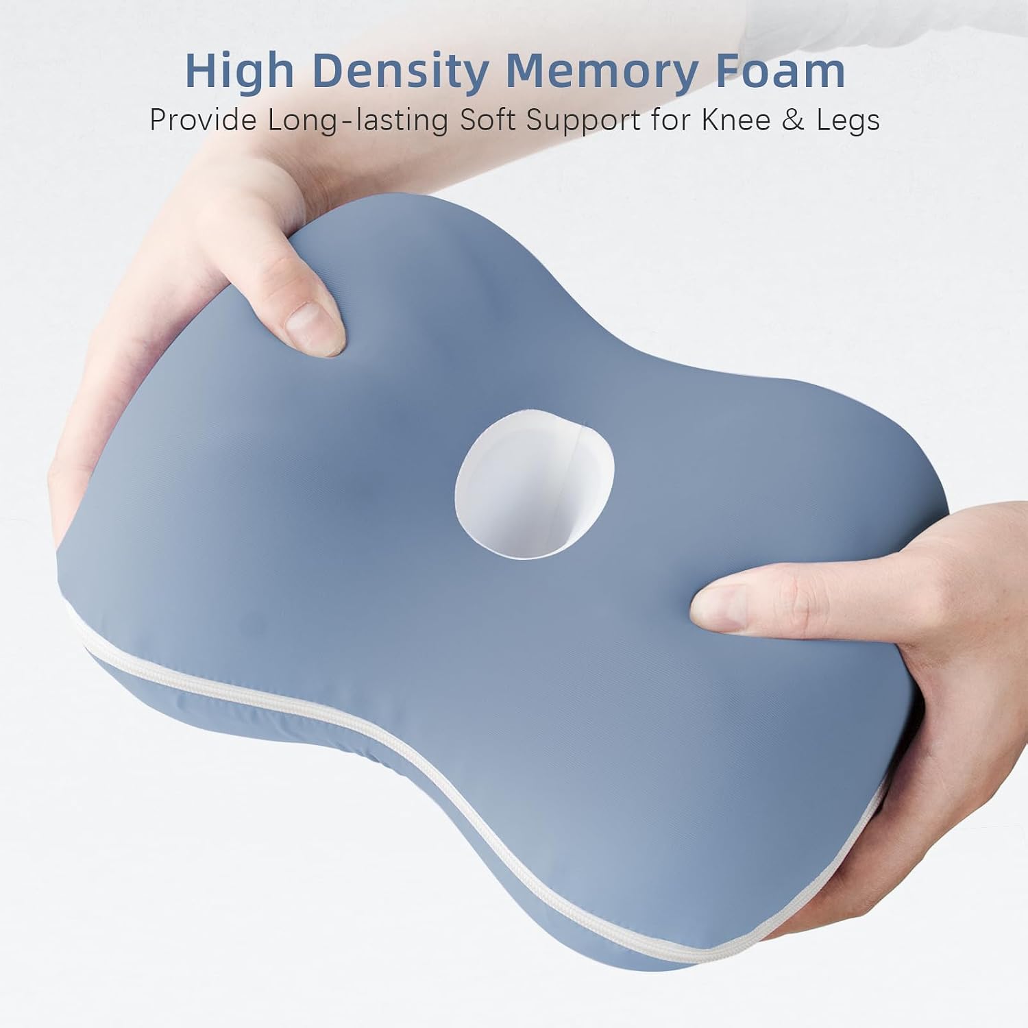 Knee Pillow for Side Sleepers - Cooling Pillow Between Legs for Side Sleeping - Memory Foam Knee Pillow with Strap for Hip Pain & Spine…