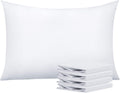 Ntbay Queen Pillowcase Set - 4 Pack Brushed Microfiber 20x30 Pillowcases - Soft, Wrinkle-Free, Fade-Resistant, Stain-Resistant, White Pillo…