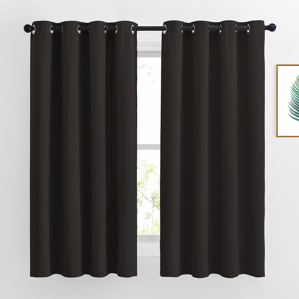 Nicetown Blackout Curtains Panels for Window - Triple Weave Energy Saving Thermal Insulated Solid Grommet Blackout Drapes for Kitchen (1 Pa…