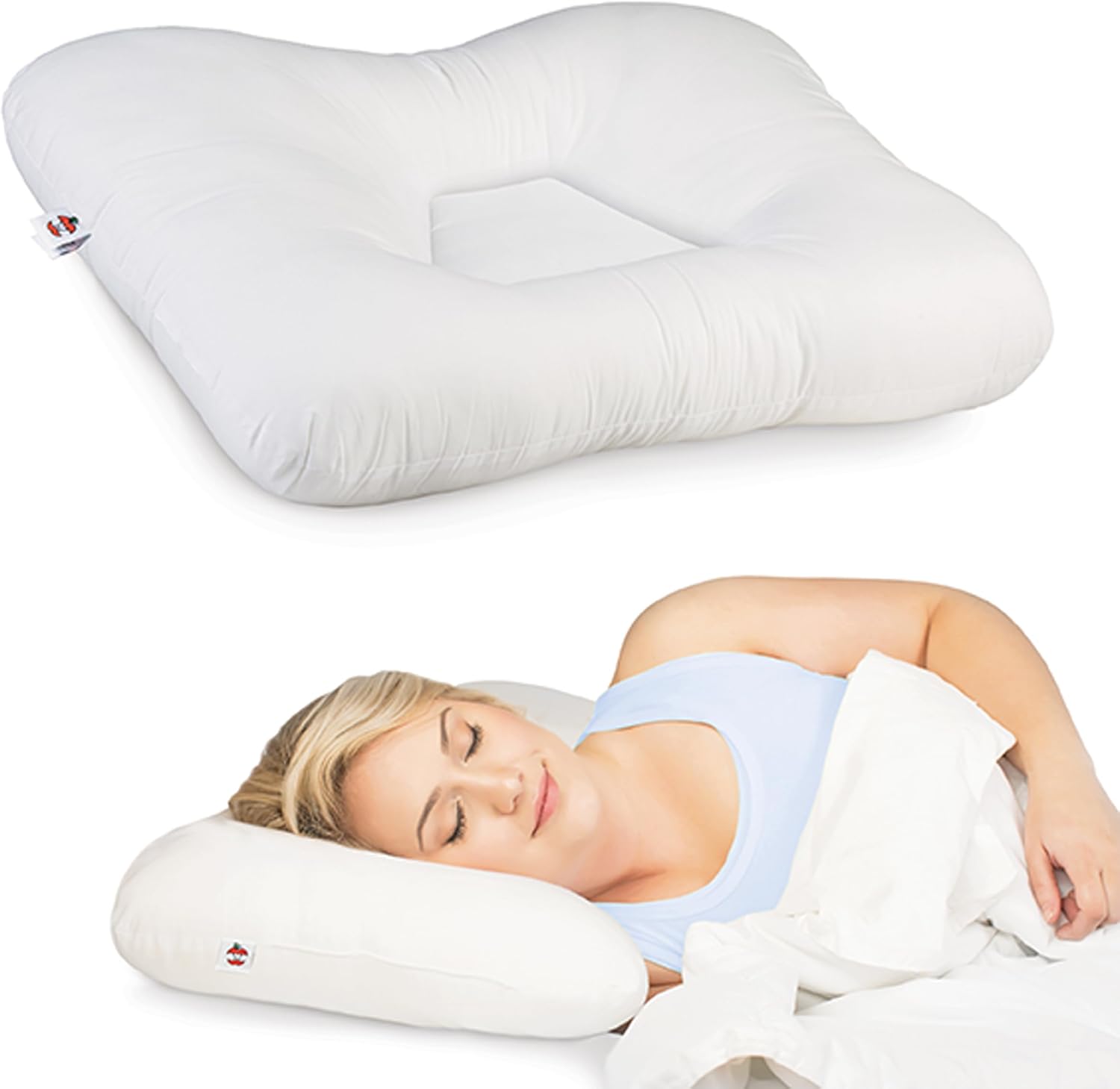 CoreProducts Core Products Tri-Core Cervical Support Pillow – Gentle (Medium Firmness) Orthopedic Neck Pillow for, Back and Side Sleepers…