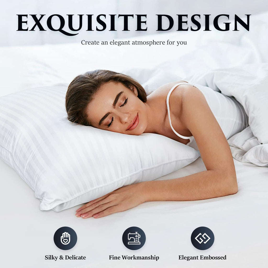 COZSINOOR Bed Pillows for Sleeping Queen Size - Hotel Quality Set of 2 - Breathable Cooling Down Alternative Microfiber Filled for Back…