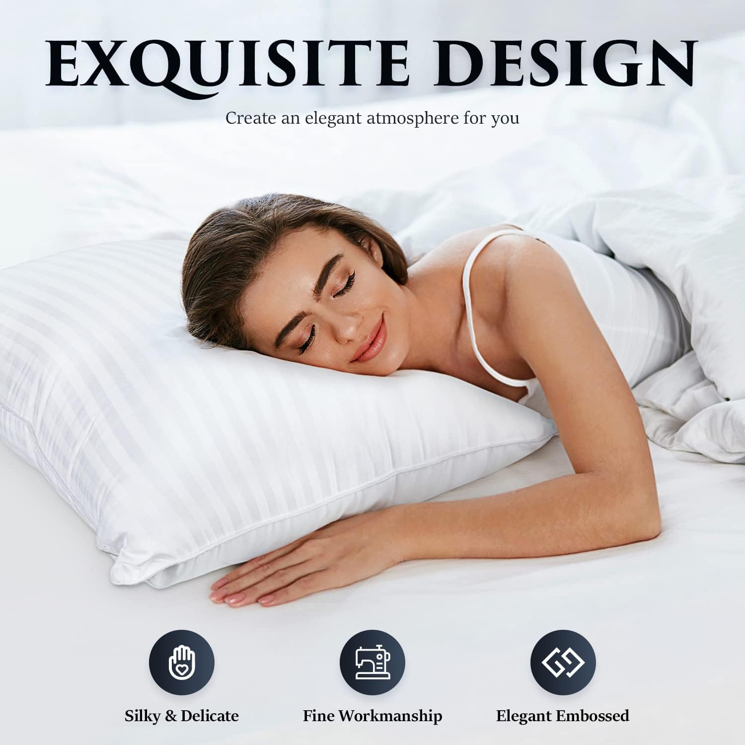 Cozsinoorbedding COZSINOOR Bed Pillows for Sleeping King Size Cozy Dream Series Hotel Quality Pillows Plush Fiber, Breathable Cover Skin-Fr…