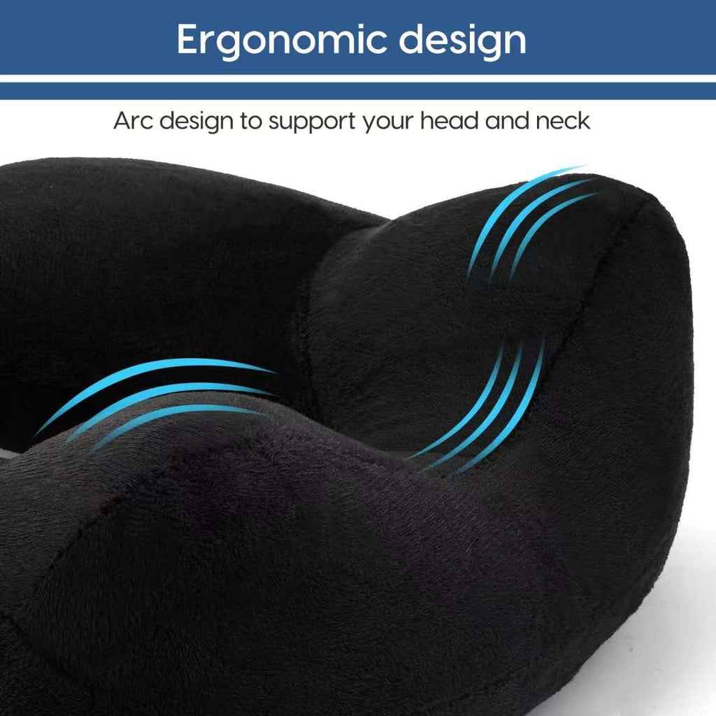Inflatable Travel Pillow for Airplane Inflatable Neck Pillow for Traveling with Soft Velvet Washable Cover for Sleeping, Airplane, Train…