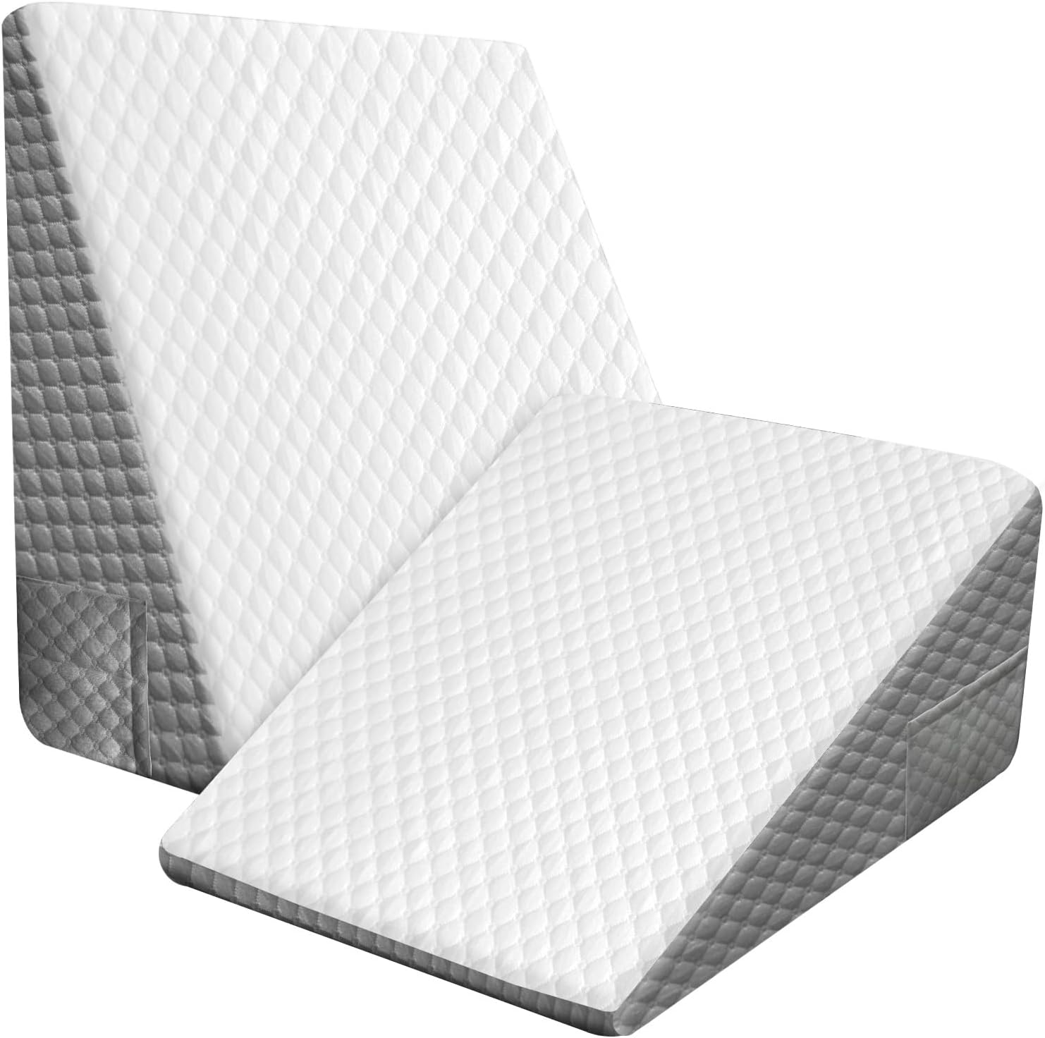 Oaisz Wedge Pillow, 10 Inch Bed Wedge Pillow for Headboard, Pillow Wedge for Acid Reflux Relief, After Surgery, Sleeping, Back, Memory Foa…