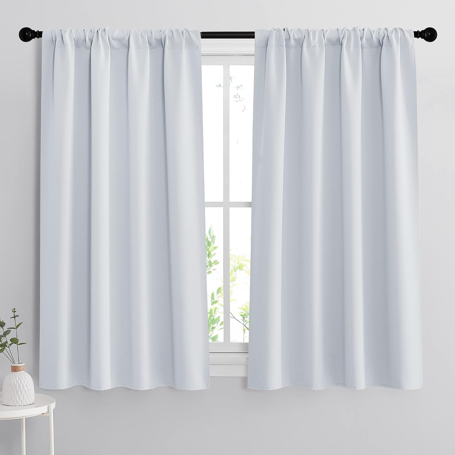 Rybhome RYB HOME 54 inch Curtains for Living Room, Rod Pocket Thermal Insulated Small Window Drapes Room Darkening Shades for Bedroom Studi…
