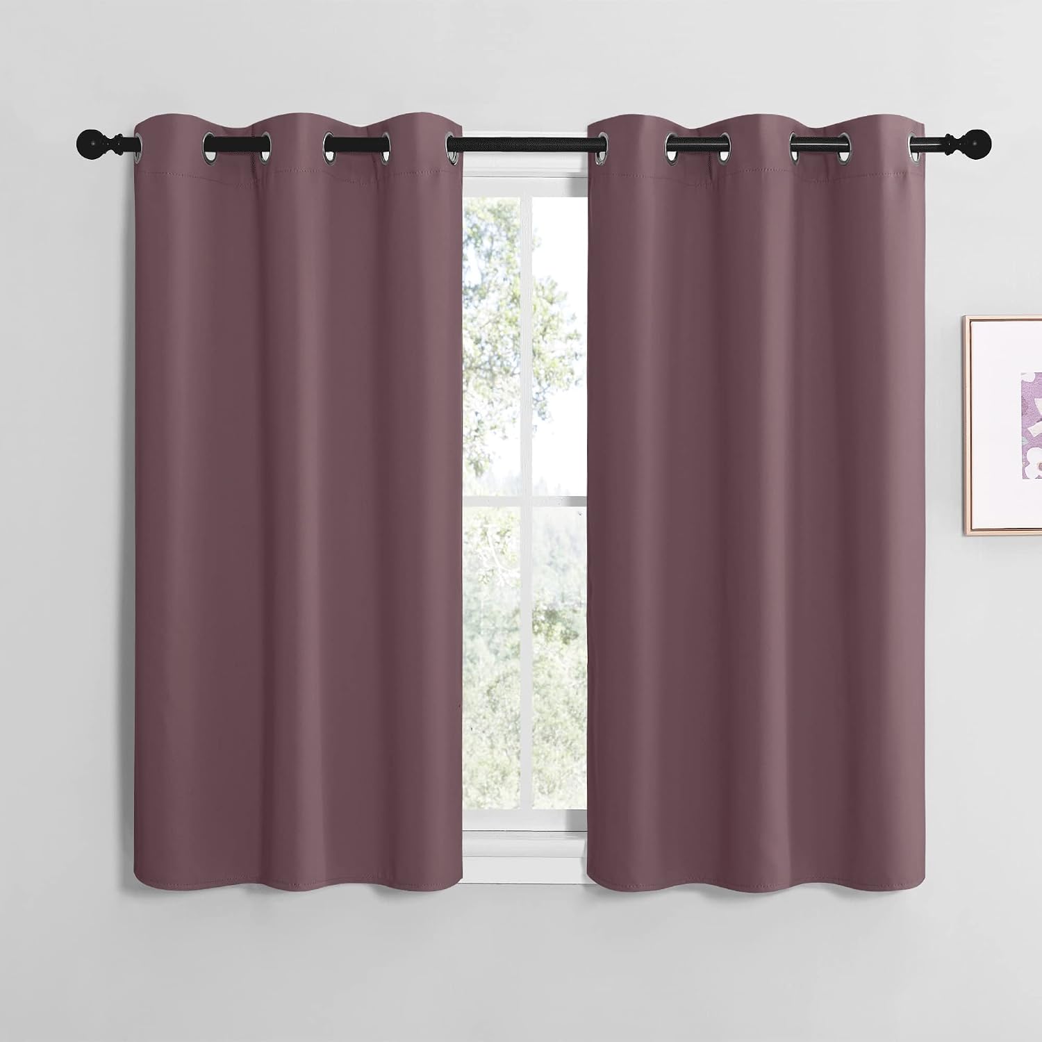NICETOWN Modern Blackout Curtains Noise Reducing, Thermal Insulated and Privacy Room Darkening Drape Panels for Boy's Guest Room Door…