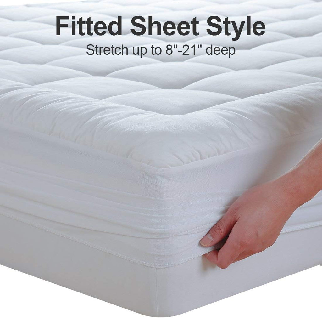EASELAND RV King Mattress Pad Pillow Top Mattress Cover Quilted Fitted Mattress Protector Cotton Top 8-21" Deep Pocket Cooling Mattress…