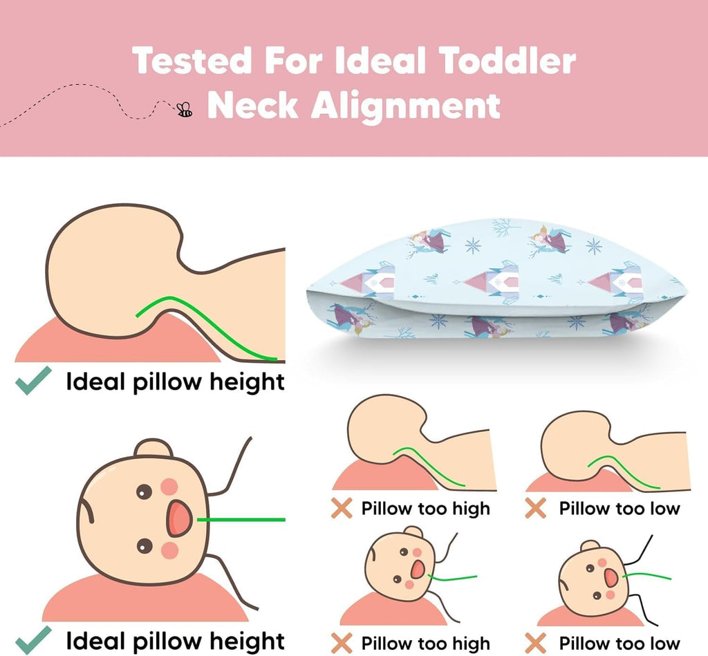 Toddler Pillow with Pillowcase - 13x18 My Little Dreamy Kids Travel Bed Pillows for Sleeping, Organic Cotton Small Pillowcase, Soft &…
