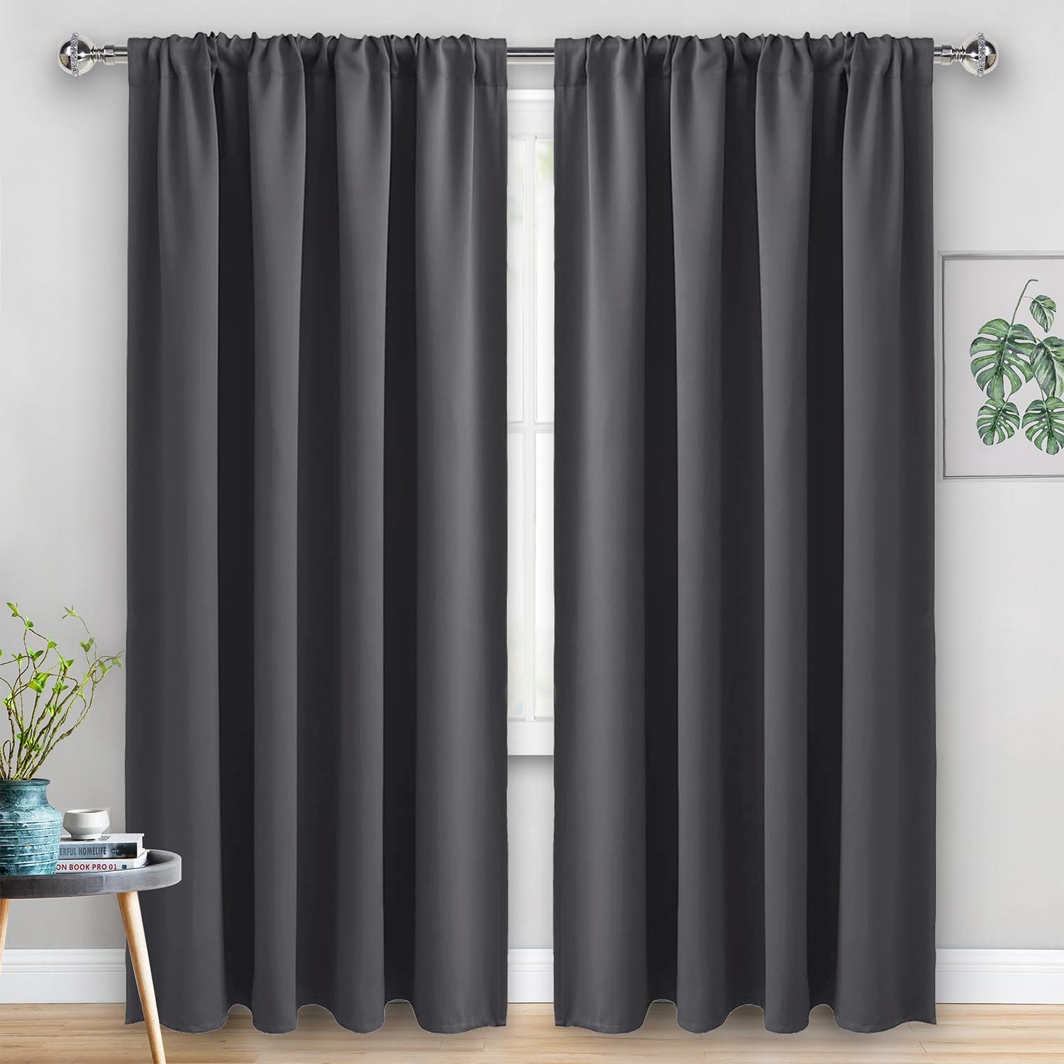 Jiuzhen Blackout Curtains for Bedroom - 70 x 84 Inch Extra Wide Privacy Assured Thermal Insulated Room Darkening Room Divider Curtain Cover…