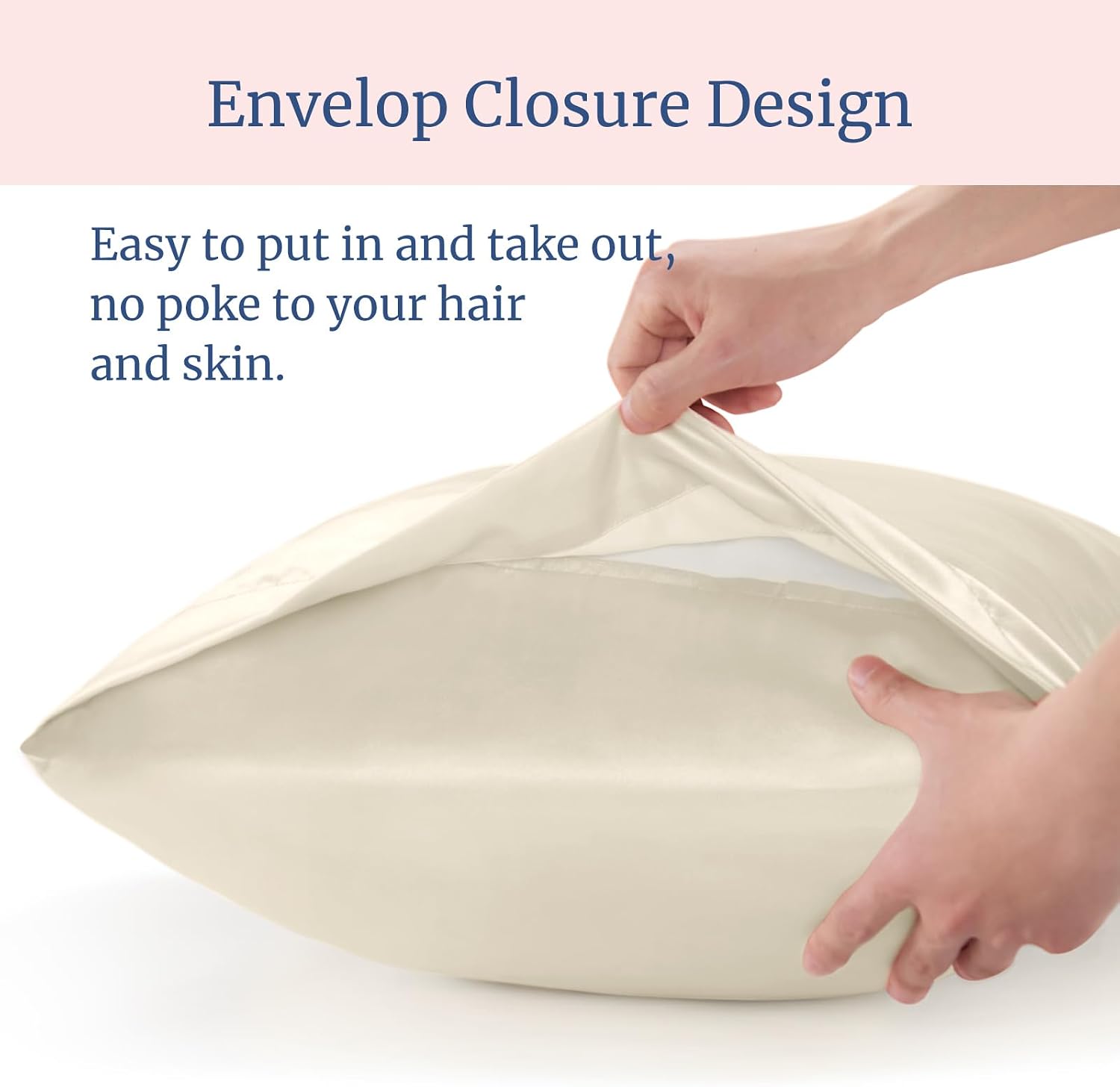 Bedelite Satin Pillowcase for Hair and Skin, Super Soft and Cooling Similar to Silk Pillow Cases 2 Pack with Envelope Closure, Gift for Wom…