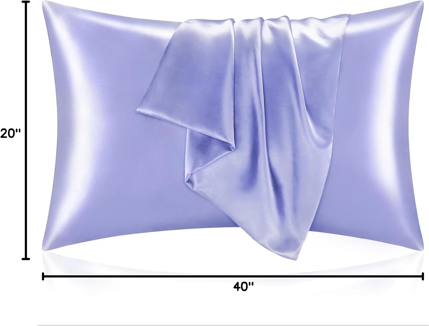 Bedelite Satin Pillowcase for Hair and Skin, Super Soft and Cooling Similar to Silk Pillow Cases 2 Pack with Envelope Closure, Gift for Wom…
