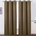 Lemomo Brown Thermal Blackout Curtains/42 x 95 Inch/Set of 2 Panels Room Darkening Curtains for Bedroom 95 Inch silver