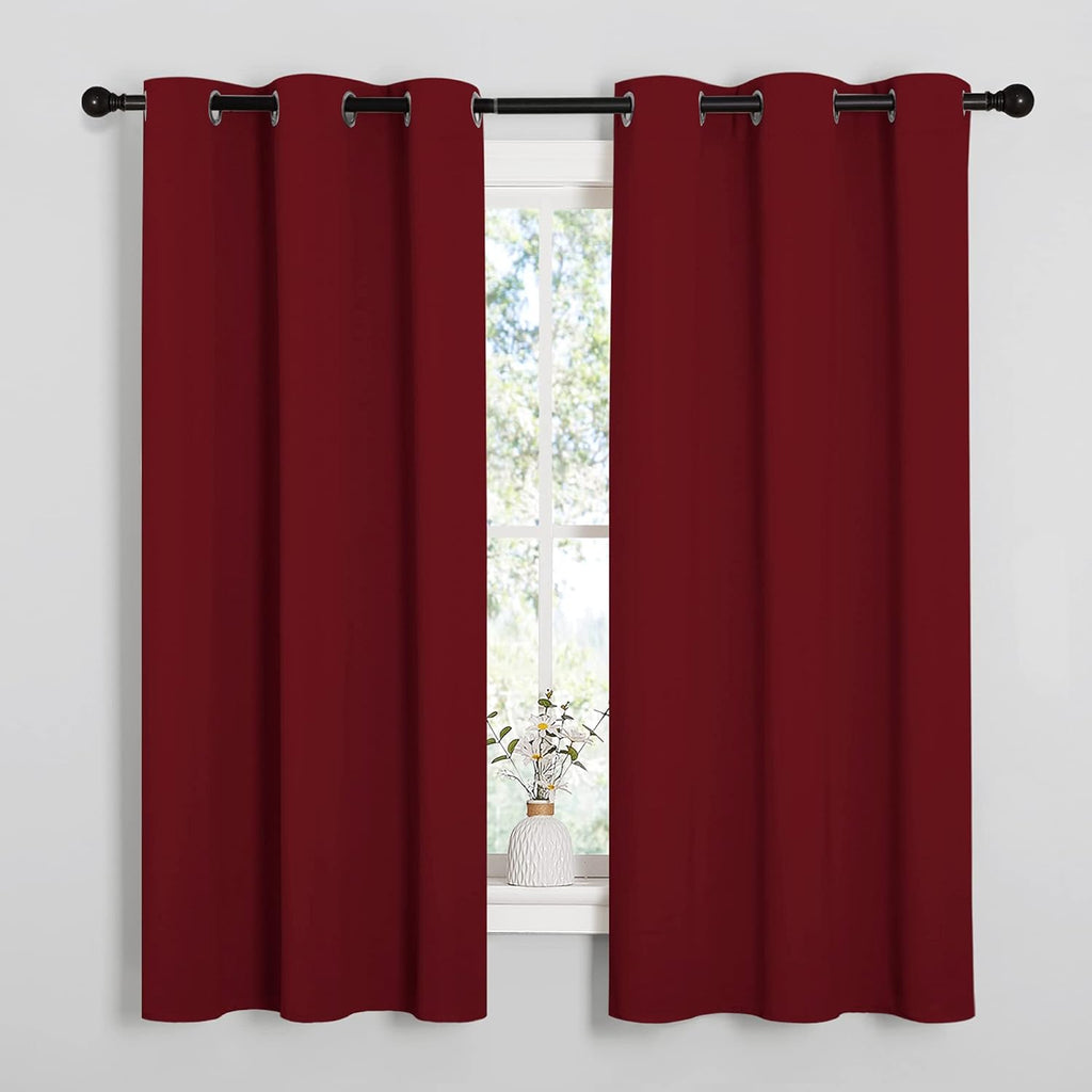 NICETOWN Holiday Christmas Decor Thermal Insulated Solid Grommet Blackout Curtains/Drapes for Living Room (1 Pair, 42 by 63 inches…