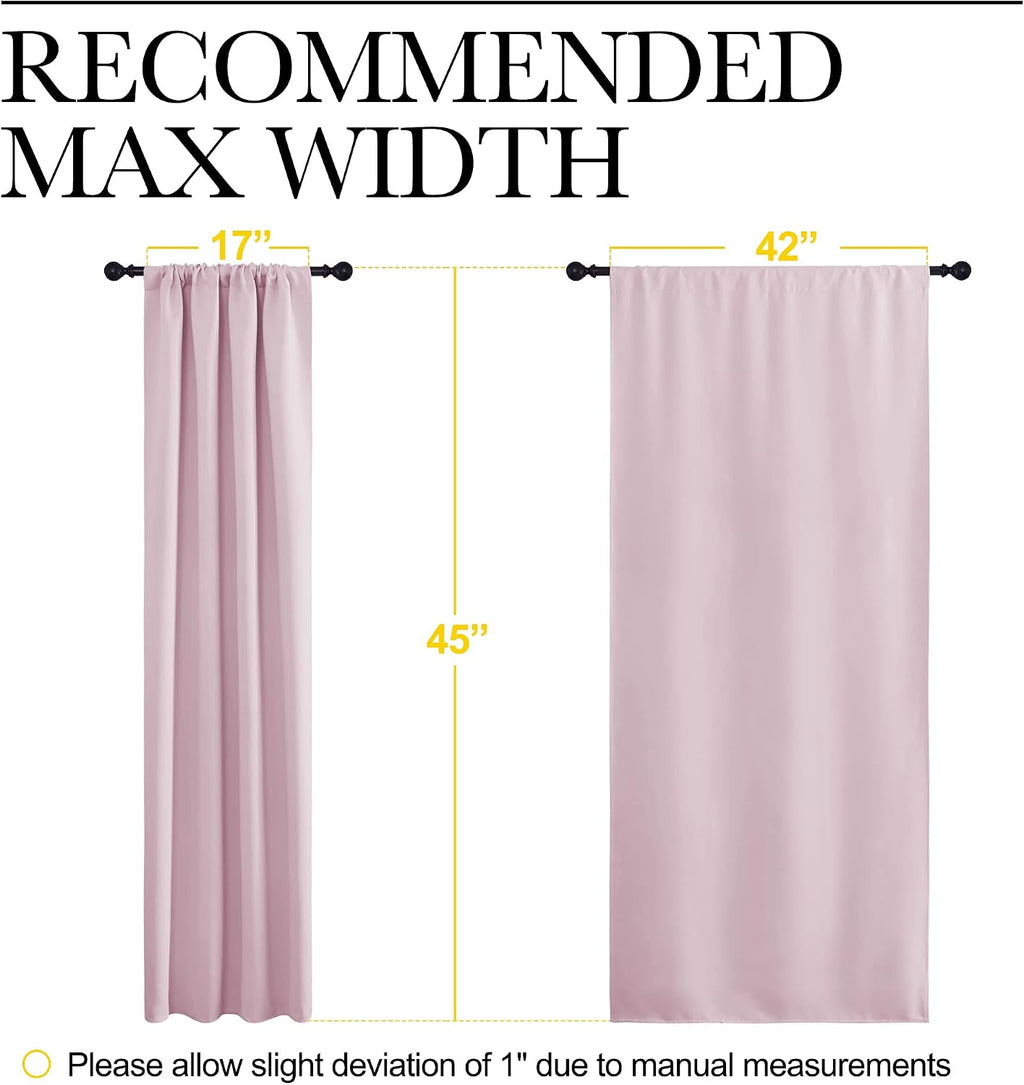 NICETOWN Blackout Curtains for Girls Room - Nursery Essential Thermal Insulated Solid Rod Pocket Top Blackout Drapes (Lavender Pink=Light…