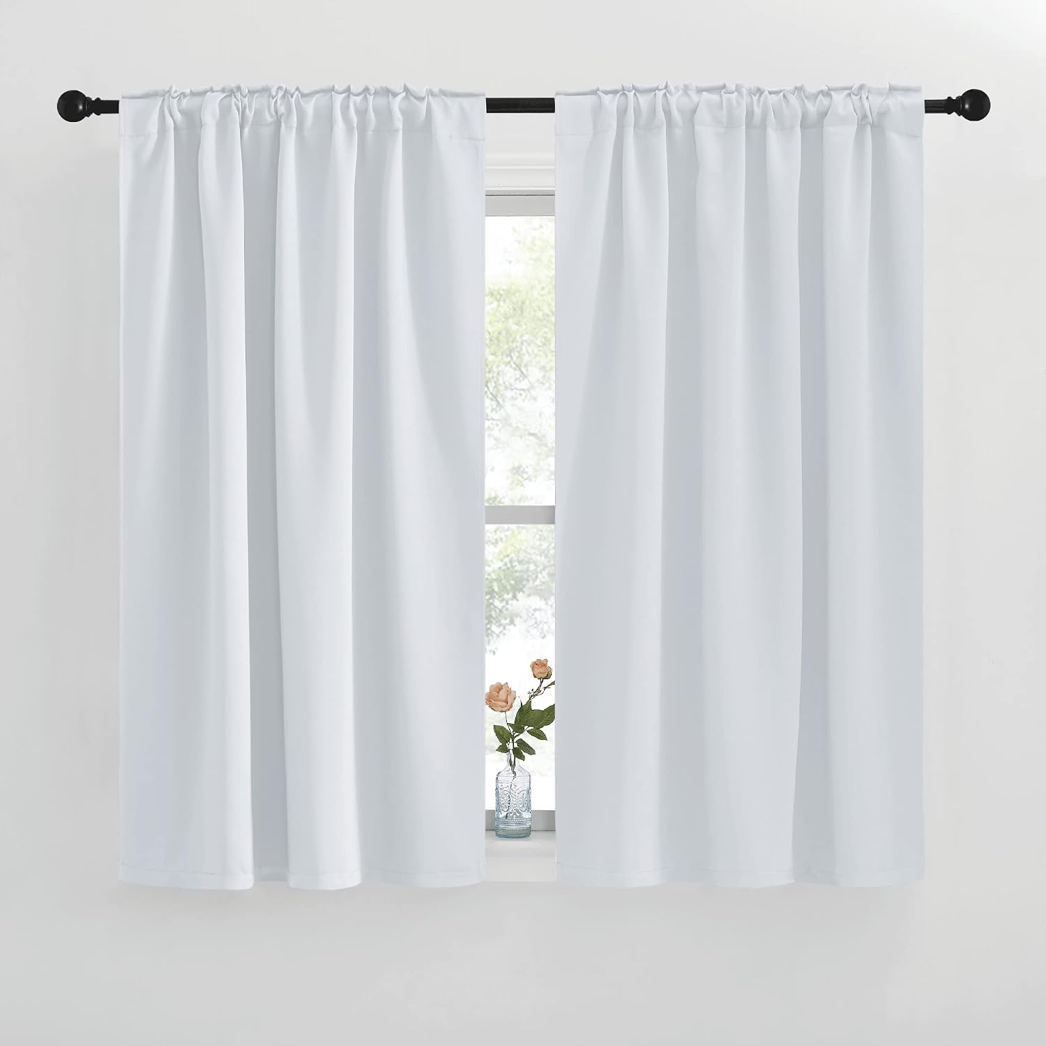 NICETOWN Bunk Bed Insulated Room Darkening Curtains - (Cloud Grey Color) W42 x L50, 2 Pieces, Modern Design Thermal Privacy Protection…