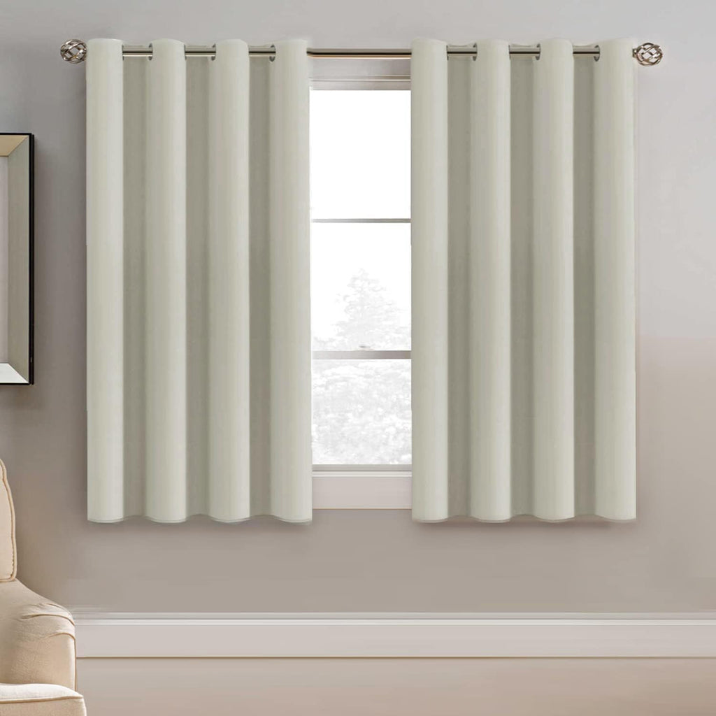 H.VERSAILTEX Blackout Curtain for Living Room Small Window Kitchen Blackout Curtains 45 inch Length Energy Saving Solid Grommet…