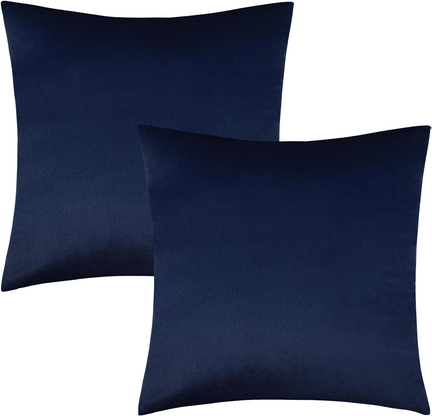 Edegen Navy Blue Velvet Throw Pillow Covers 20x20 Inch Pack of 2 Soft Decorative Square Cushion Covers Modern Luxury Home Decor for Sofa…