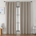 Simplebrand Ava Stone Blackout Curtains for Bedroom 90 Inches Long 2 Panels Set, Solid Privacy Energy Saving Living Room Window Treatment C…