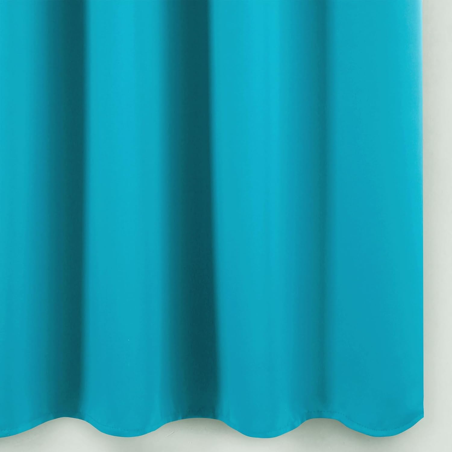 Lemomo Blackout Curtains 66 x 72 Inch Long Teal Curtains Set of 2 Panels Room Darkening Curtains for Bedroom and Living Room 72 Inch silver