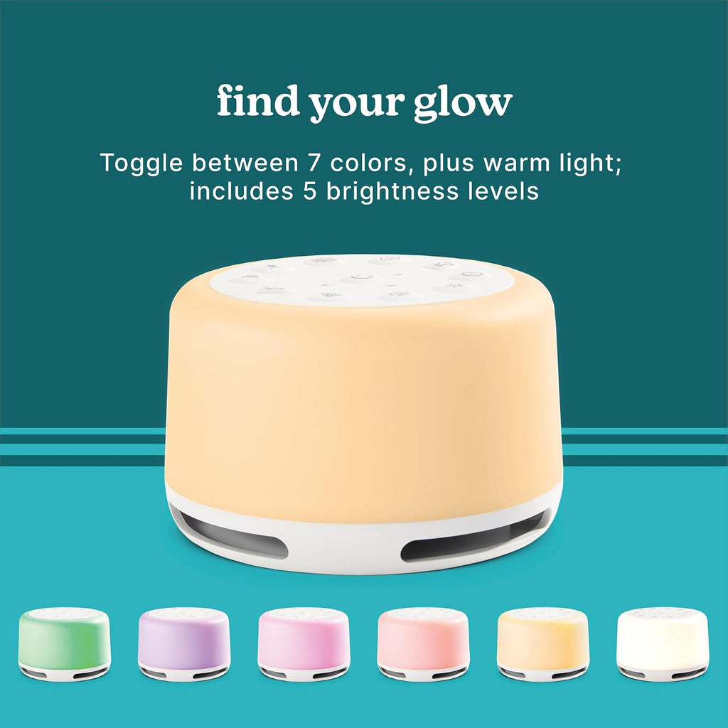 Homedics SoundSleep Aura, Sound Machine for Better Sleep, 7-Color Mood-Enhancing Light, 28 Soothing Sounds, Bluetooth Compatible…