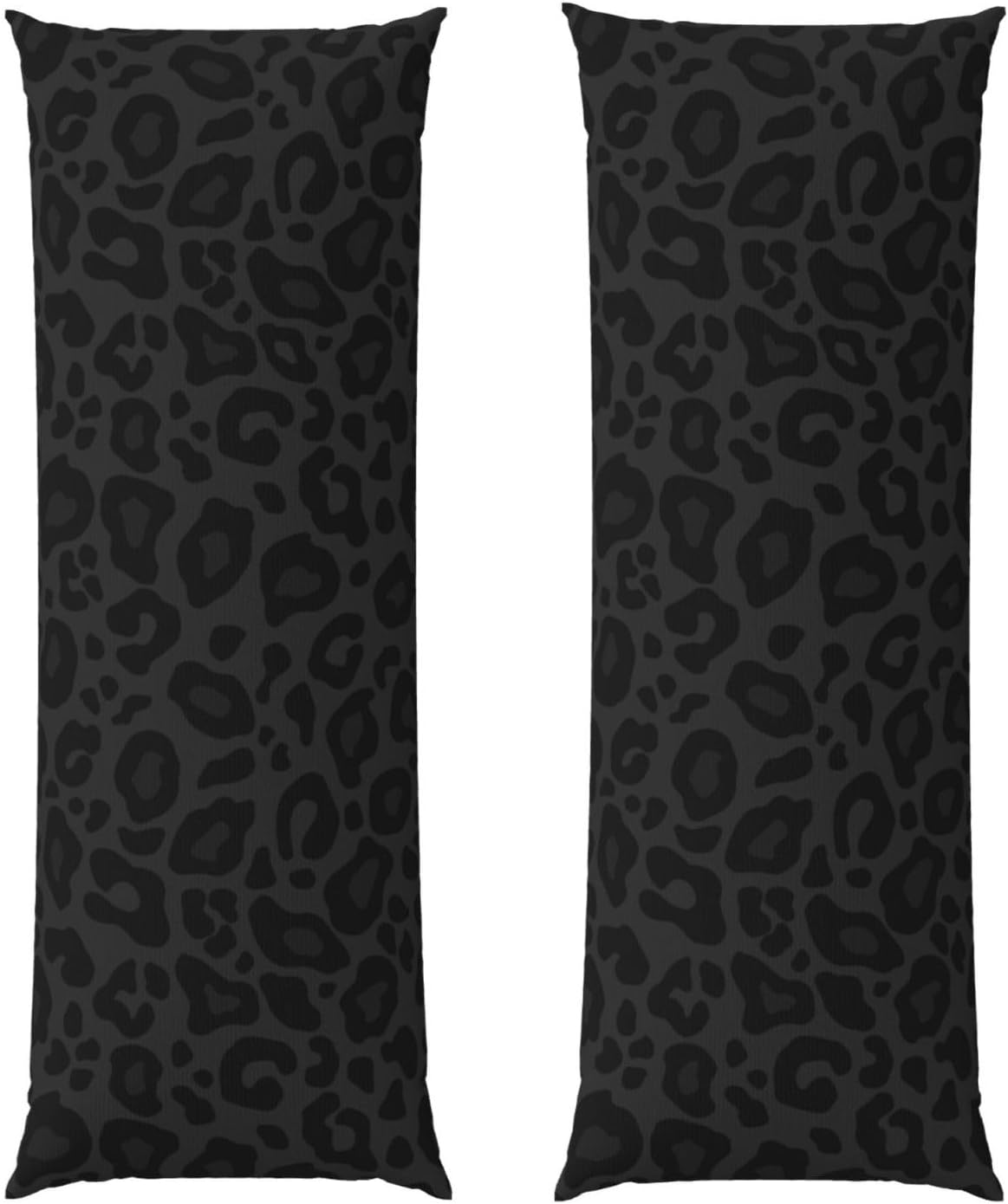 Sovvin Black Leopard Cheetah Print Body Pillow Cover Long Pillow Case with Zipper Decorative Soft Cushion Bedding Pillowcase for Cou…