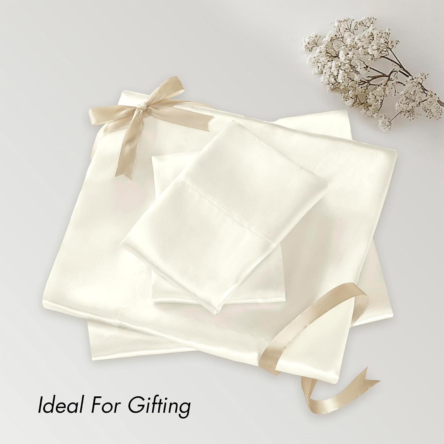 Madisonpark Madison Park Essentials Satin Sheet Set Luxury and Silky with Natural Sheen, Elastic 14" Pocket fits up to 16" Mattress, All Ar…