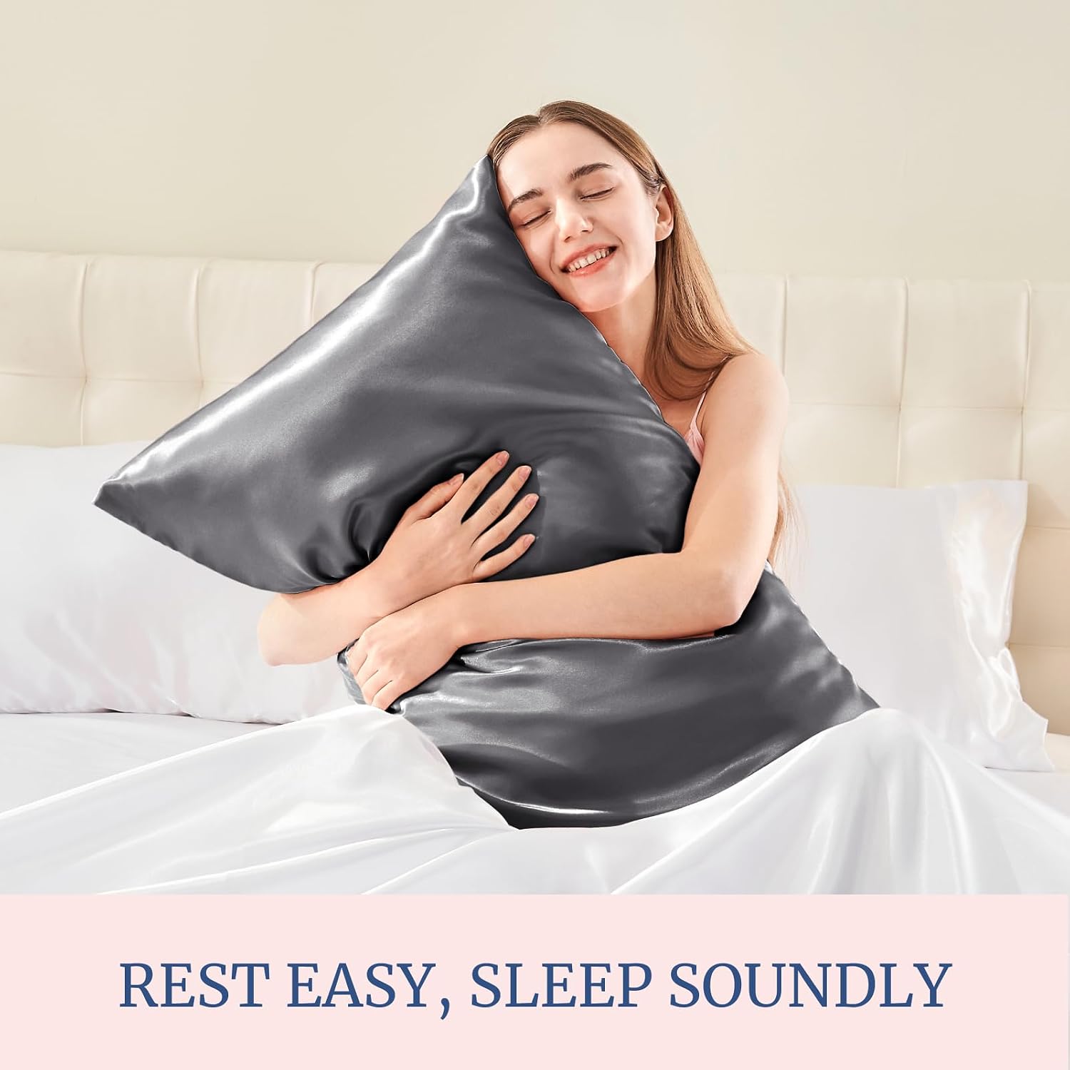 Bedelite Satin Pillowcase for Hair and Skin, Super Soft Similar to Silk Pillow Cases 4 Pack with Envelope Closure, Cooling Pillowcases for…