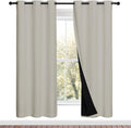 Nicetown 100% Blackout Window Curtain Panels, Full Light Blocking Drapes with Black Liner for Nursery, 72-inch Drop Thermal Insulated Drape…