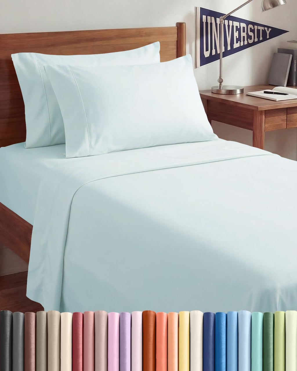 Twin XL 4 Piece Sheet Set - Comfy Breathable & Cooling - Hotel Luxury Bedding for Women, Men, Kids, Teens & Children - 1 Flat & 1 Fitted…