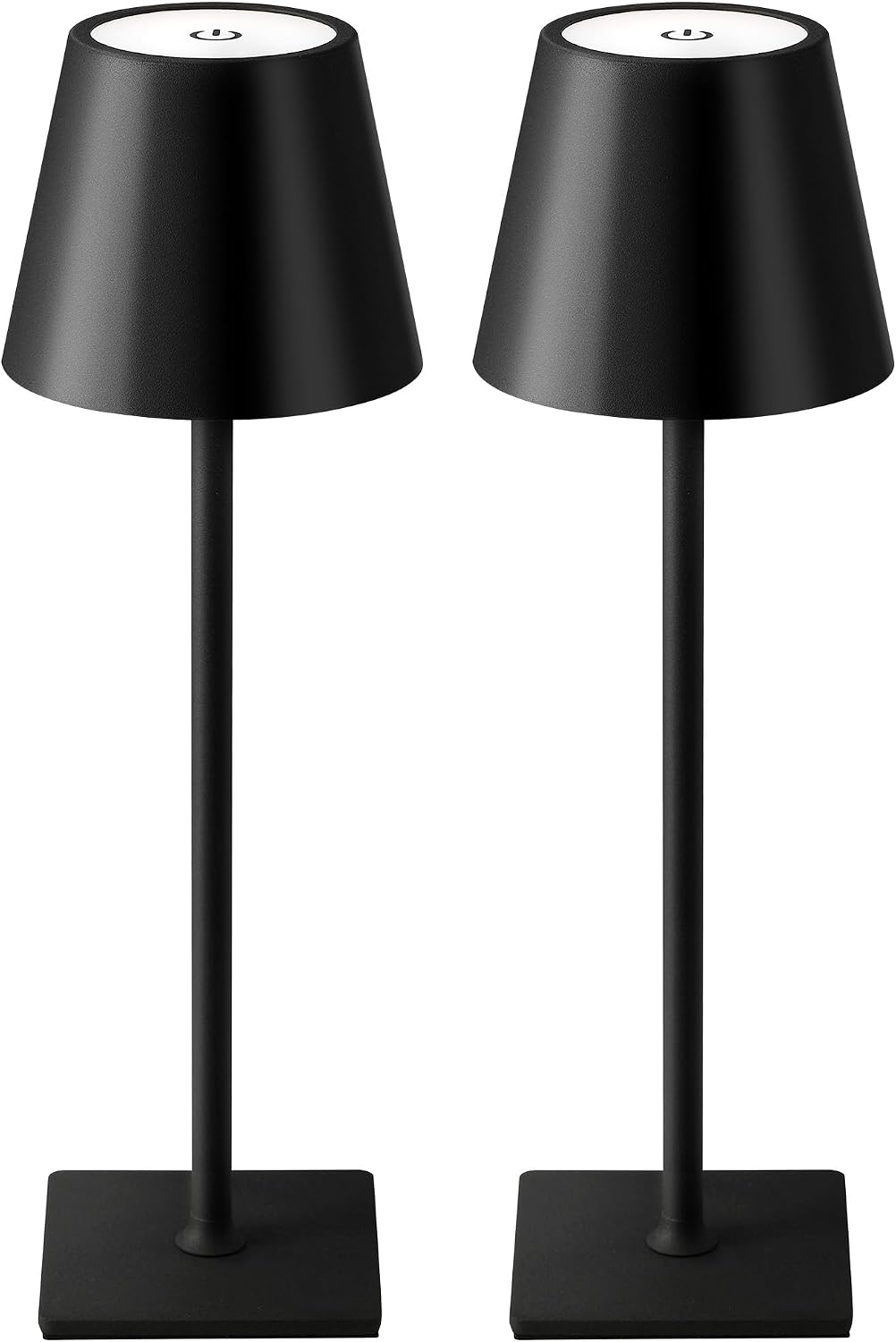 KDG 2 Pack Cordless Table Lamp, Portable LED Desk Lamps, 5000mAh Battery Operated, 3 Color Stepless Dimming Up, for Restaurant, Bedroom…