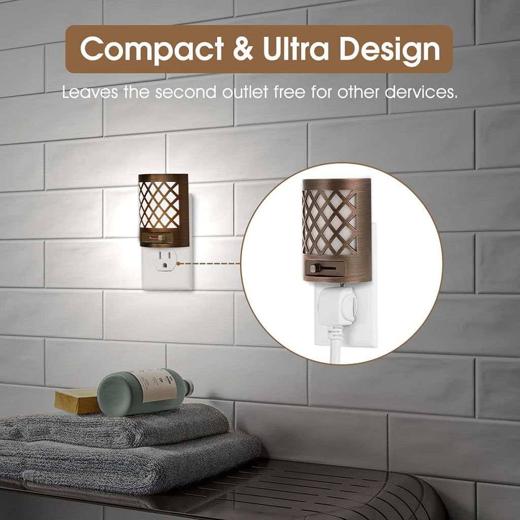 DORESshop LED Plug in Night Light [2 Pack], Night Lights Plug Into Wall, Dusk to Dawn Sensor Night Light, Decorative Night Lights…