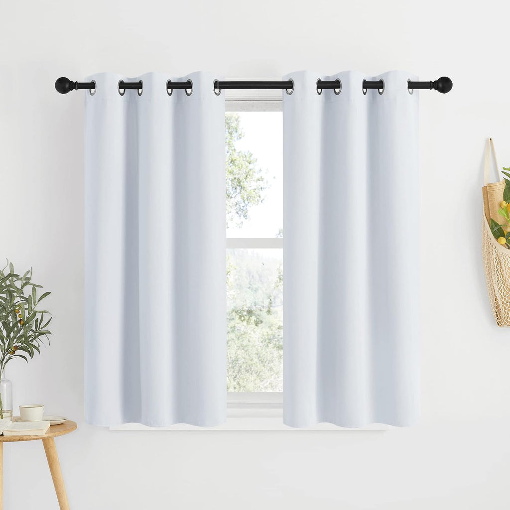 NICETOWN Room Darkening Draperies Curtain Panels 48 inches Long, Window Treatment Thermal Insulated Grommet Room Darkening…
