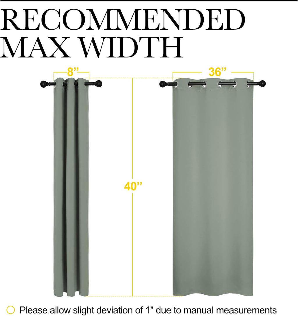 NICETOWN Modern Blackout Curtains Noise Reducing, Thermal Insulated and Privacy Room Darkening Drape Panels for Boy's Guest Room Door…
