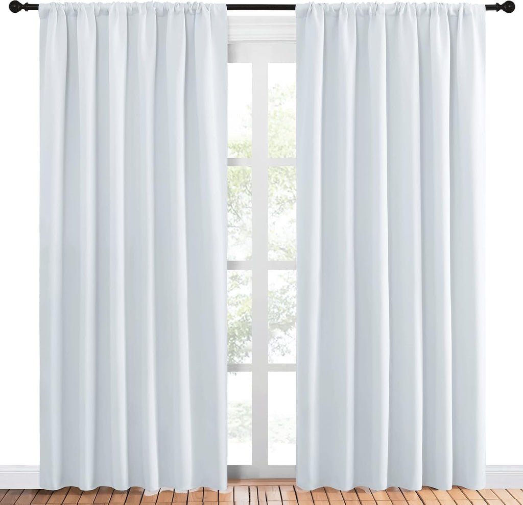 NICETOWN Bedroom Window Curtain Panels - Window Treatment Thermal Insulated Rod Pocket Room Darkening Curtains/Drapes for Patio Door…