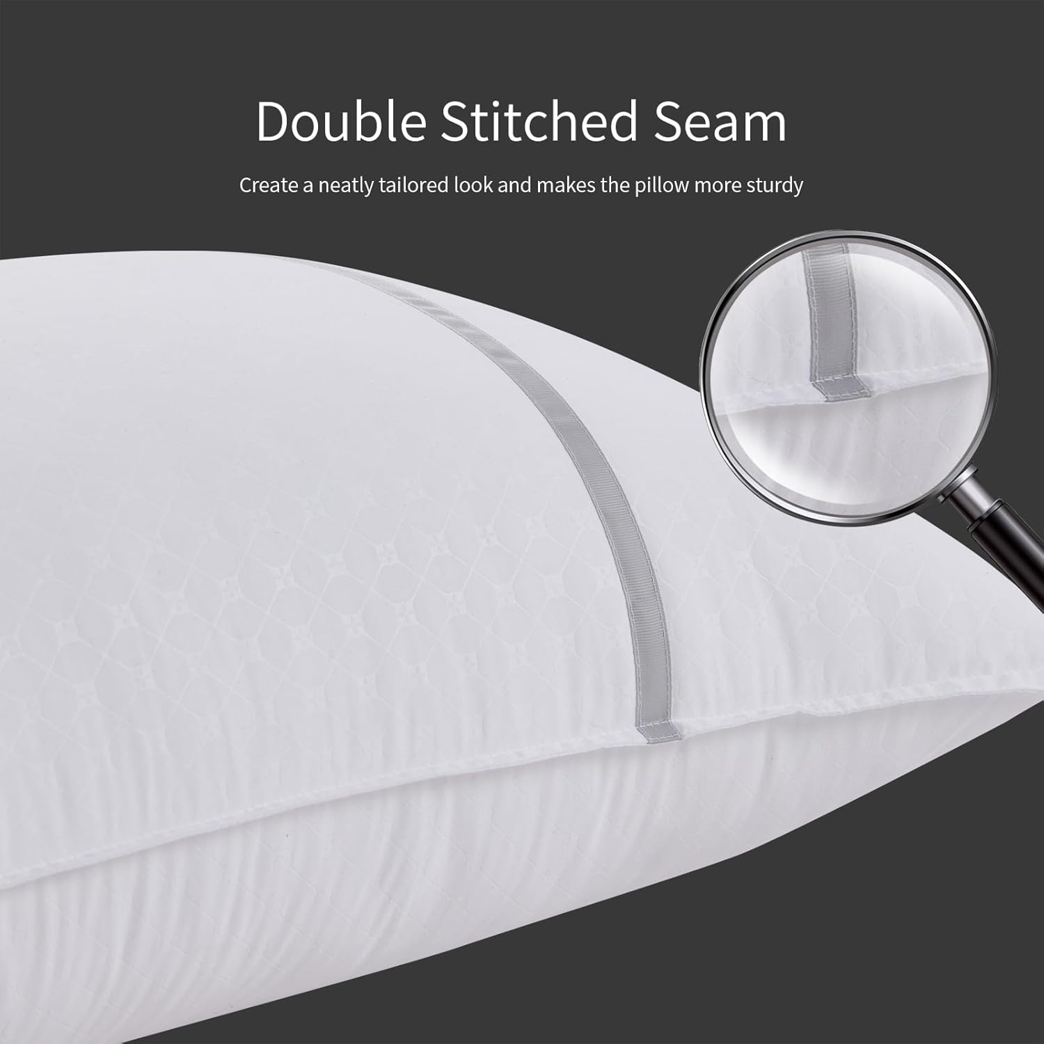 Bed Pillows Standard Size Set of 4, Medium Firm Hotel Pillows for Sleeping, Cooling Pillows for Side & Back Sleepers, Down Alternative…