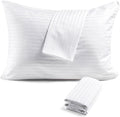 Faunna 600TC 100% Cotton Pillow Protectors, Queen Size (20x30), 6 Pack, Oeko-TEX Certified, Hotel Grade Pillow Cover with Silent Zipper, Zi…