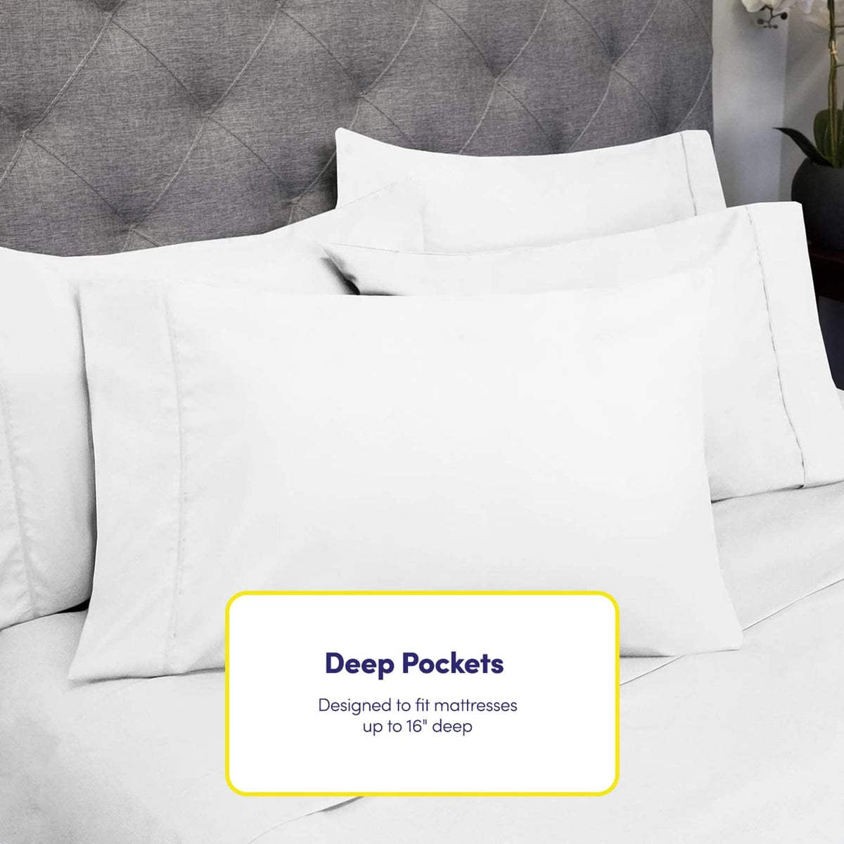 King Size Bed Sheets - 6 Piece 1500 Supreme Collection Fine Brushed Microfiber Deep Pocket King Sheet Set Bedding - 2 Extra Pillow Cases…