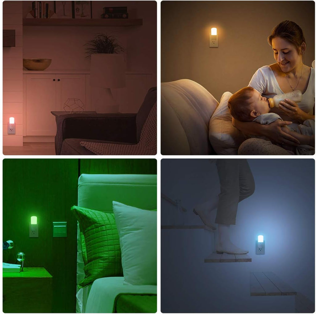 L LOHAS LED Kids Night Lights Plug in, RGB Color Changing Plug into Wall Lights Remote, Rainbow Dimmable Girls Night Light Switch…