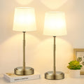 Cordless Table Lamps Set of 2 – Battery Operated Lamp with 7500mAh Rechargeable Battery, Stepless Dimmable Vintage Brass Desk Wireless…