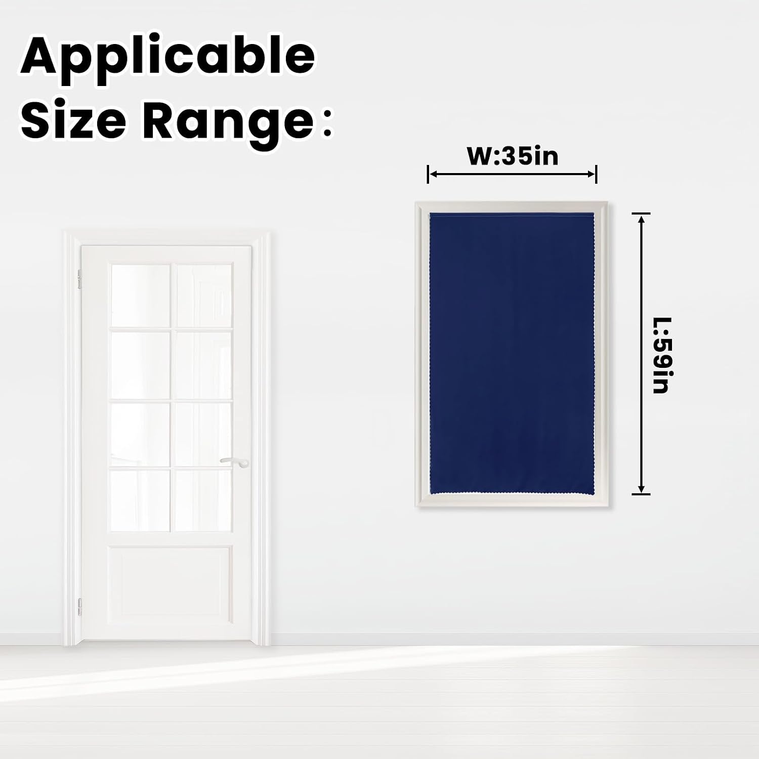Self Adhesive Portable Blackout Curtains for Bedroom Easy to Install Window Thermal Lnsulated Kitchen Room Darkening Small Window…