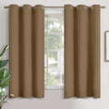 YoungsTex Taupe Blackout Curtains 63 Inches Long for Bedroom - Thermal Insulated Window Drapes with Grommet Room Darkening Privacy for Livi…