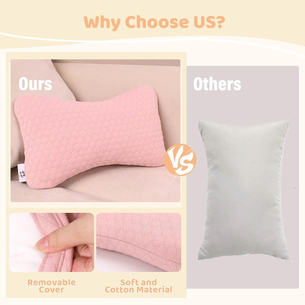 vocheer Small Pillows for Sleeping, 11"x 7" Mini Travel Pillow, Tiny Pillows for Neck, Wrist, Lumbar and Knee, Pets Pillow, Cotton…