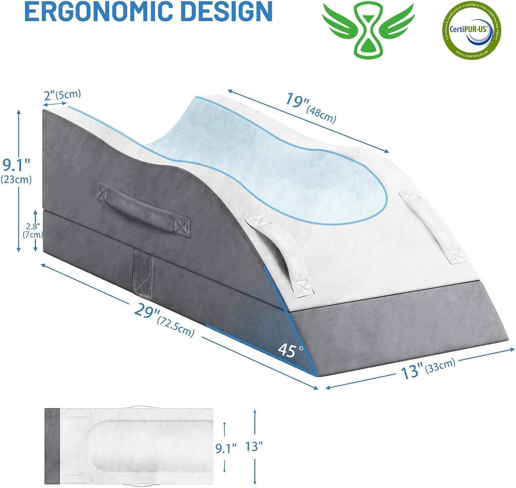 TranquilRelax Leg Elevation Pillows, Wedge Pillow for After Surgery, Memory Foam Leg Support Adjustable, Comfort comfort for Back…