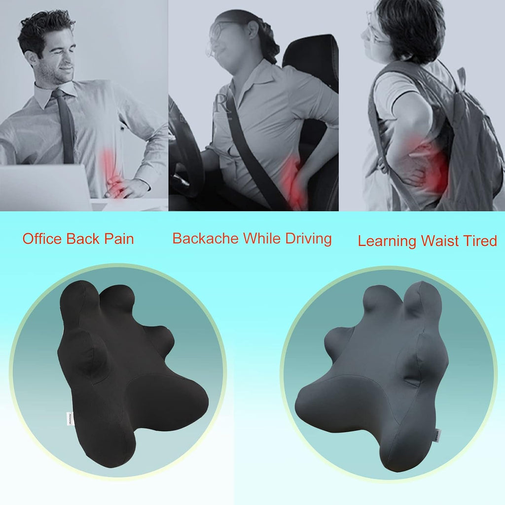 Newsty Lumbar Support Pillow for Ofiice Chair, Patented Ergonomic Back Support for Back with Adjustable Strap, Lumbar Support Pillow Reliev…