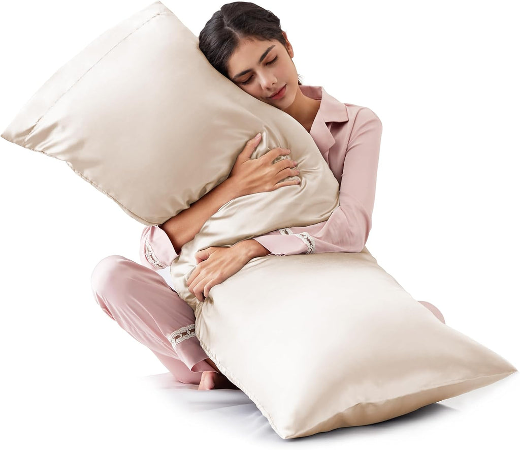 Lovescabin Love's cabin Satin Body Pillowcase 20x54, Cooling Pillow Cover for Hair and Skin, Silky Smooth with Envelope Closure, Similar to…